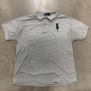 Polo Ralph Lauren Men's Grey Big Pony Classic Fit Mesh Polo Shirt Size 3XL